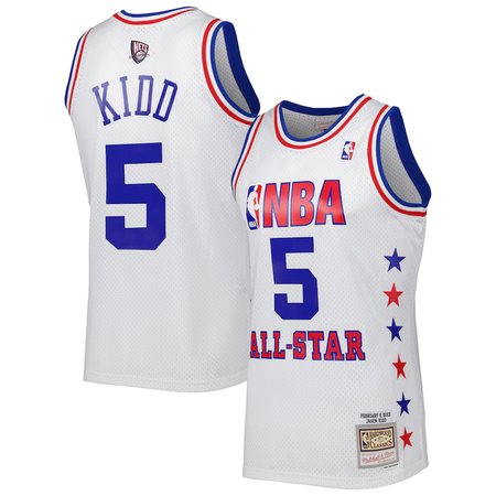 Men's Eastern Conference #5 Jason Kidd White 2003 All Star Game Swingman Jersey